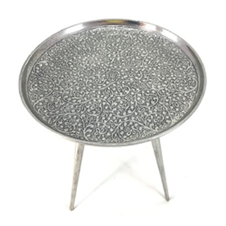 ELK SIGNATURE Accent Table, 17 in W, 17 in L, 21 in H, Metal Top TJX0089-8503